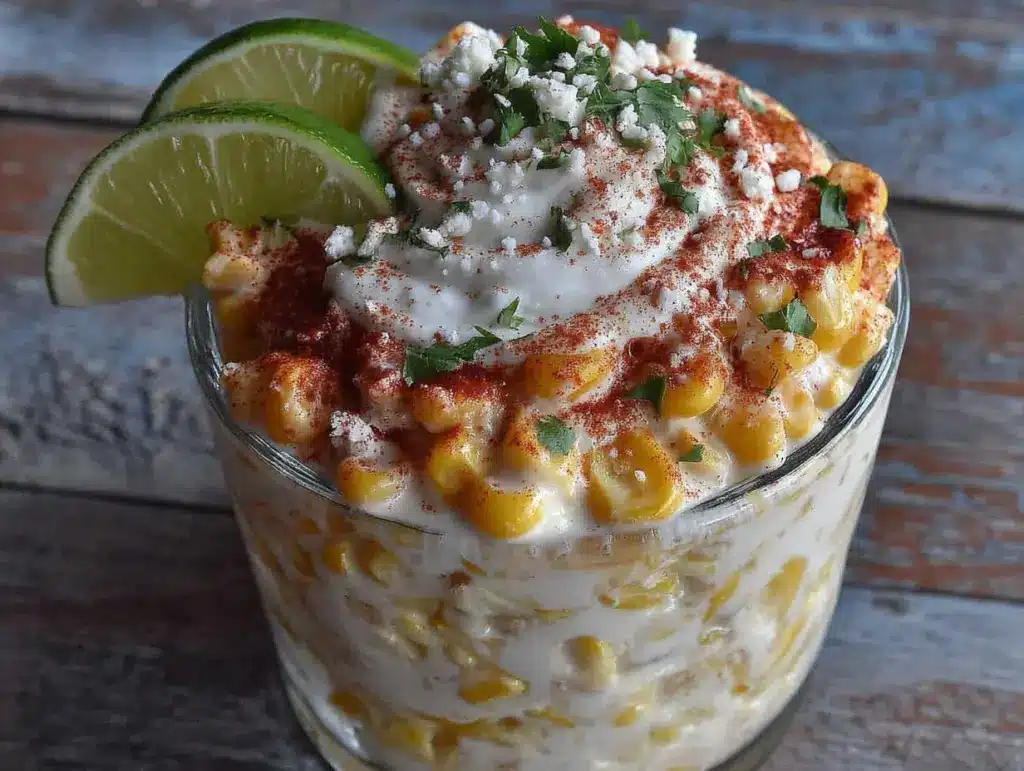 creamy mexican street corn salad - featured image