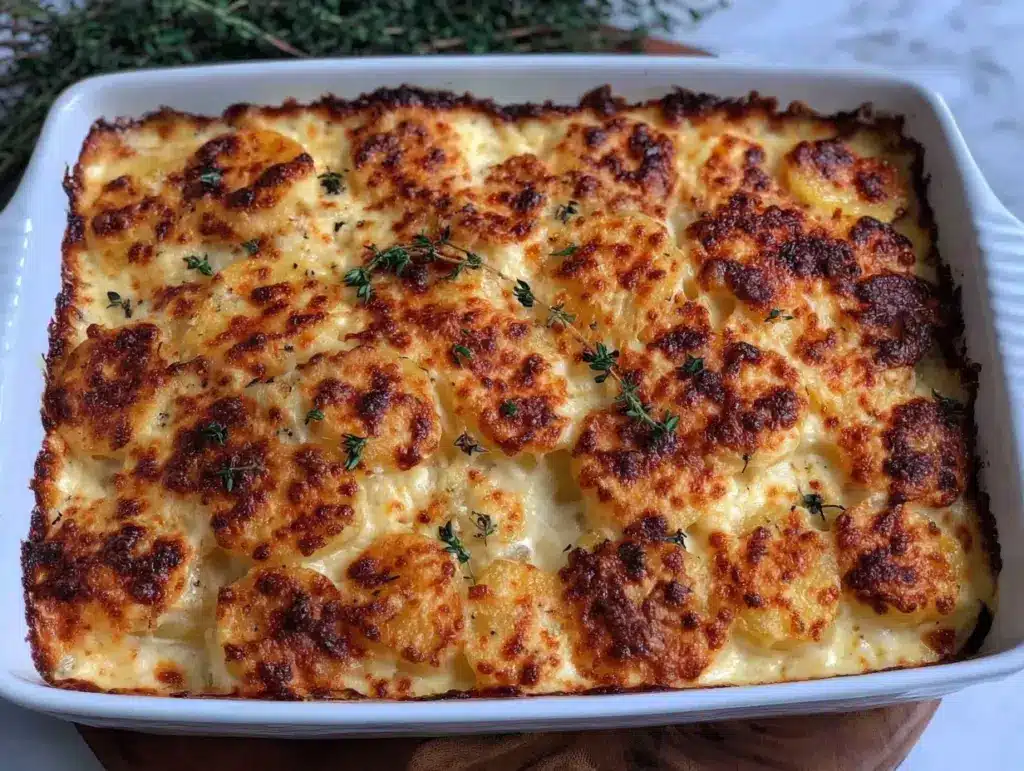 creamy scalloped potatoes - featured image