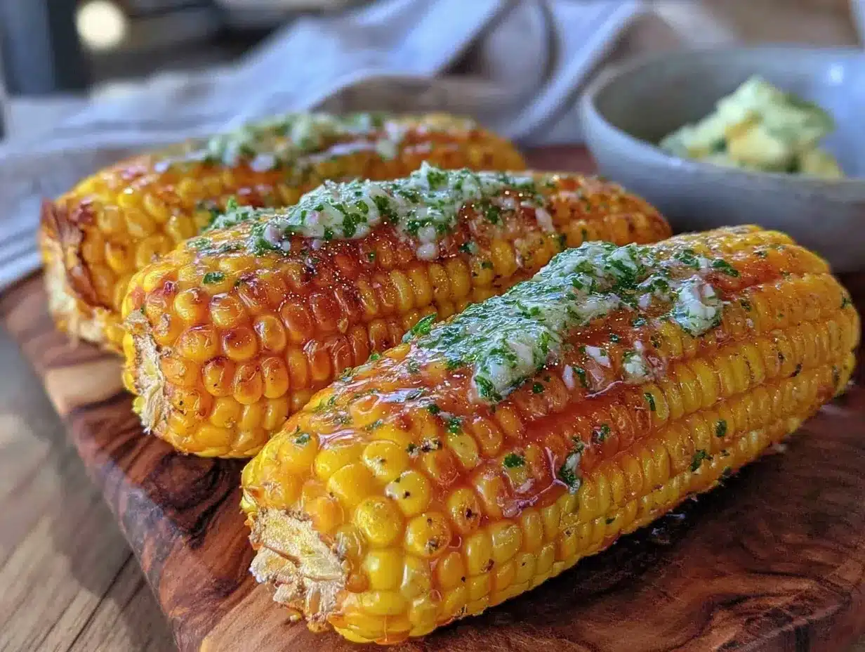 crispy air fryer corn on the cob preparation steps