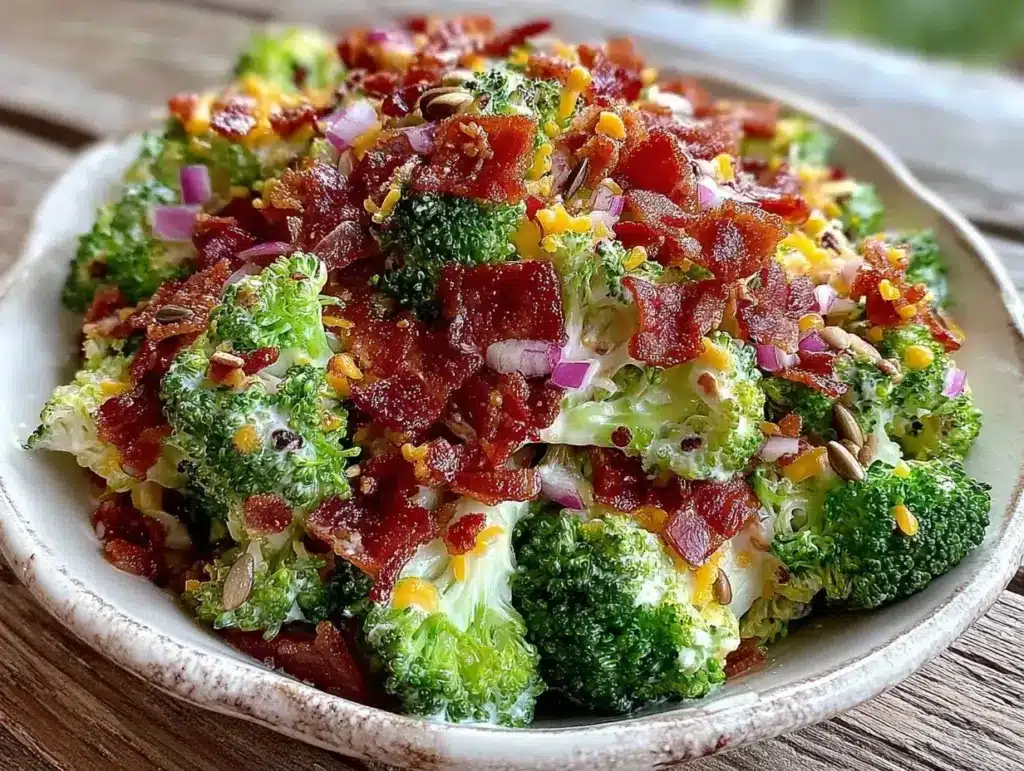 crispy broccoli salad - featured image