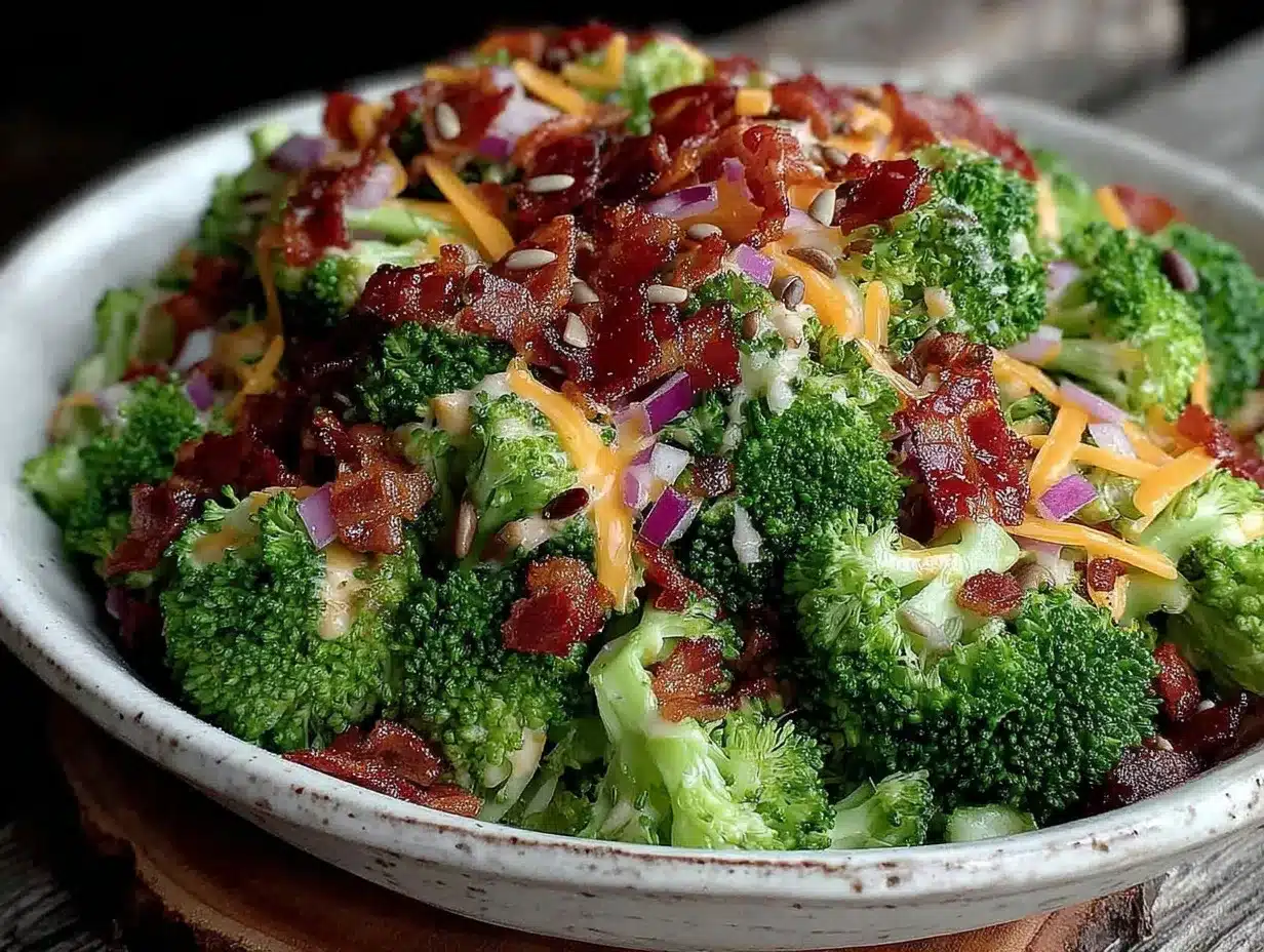 crispy broccoli salad preparation steps