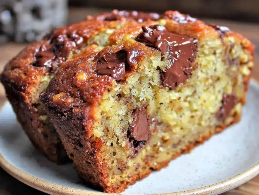 crispy brown butter banana bread - featured image