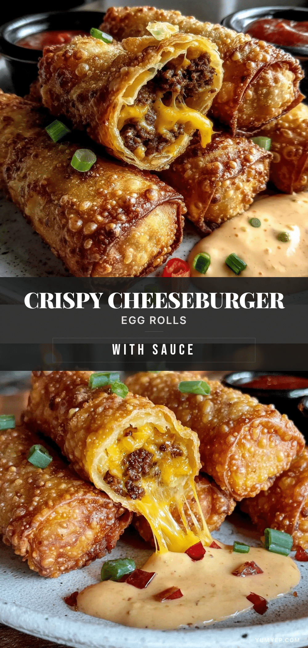 crispy cheeseburger egg rolls recipe