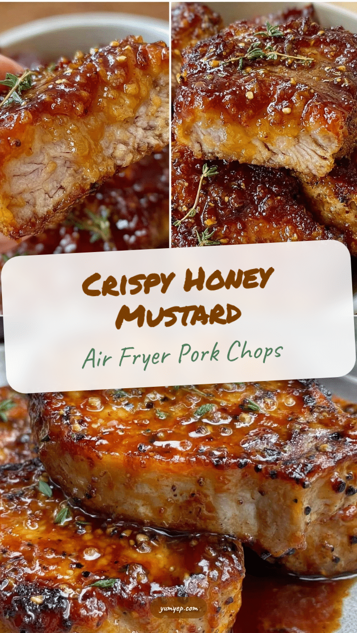 crispy honey mustard air fryer pork chops recipe