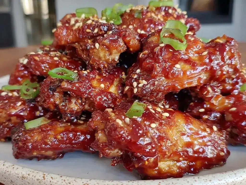 crispy honey sriracha glazed chicken wings - featured image