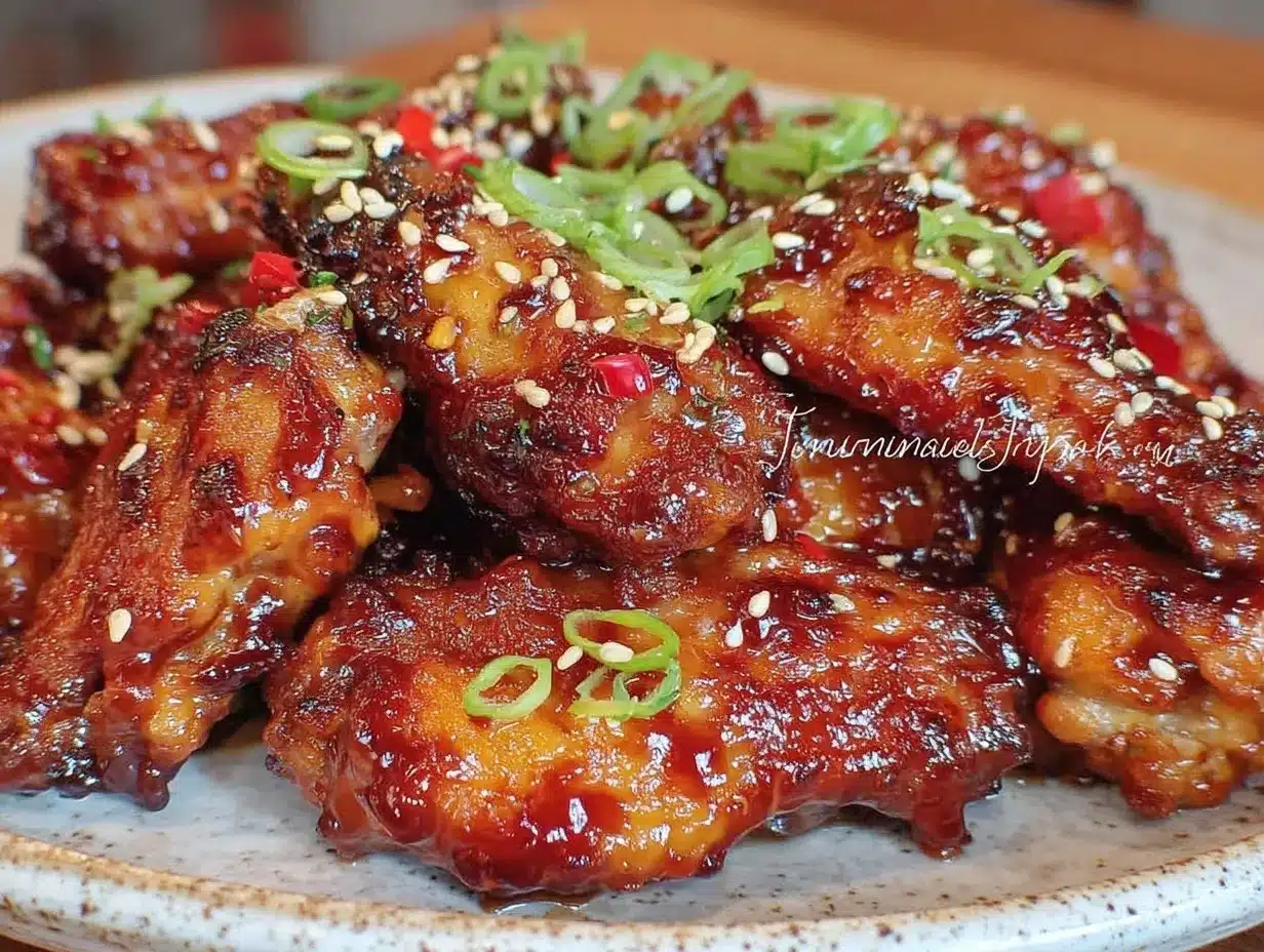 crispy honey sriracha glazed chicken wings preparation steps