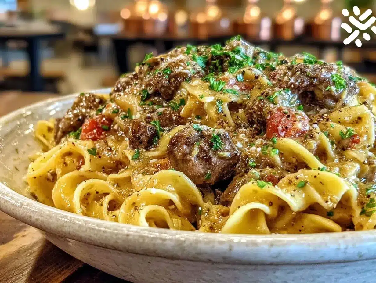 easy creamy ground beef stroganoff preparation steps