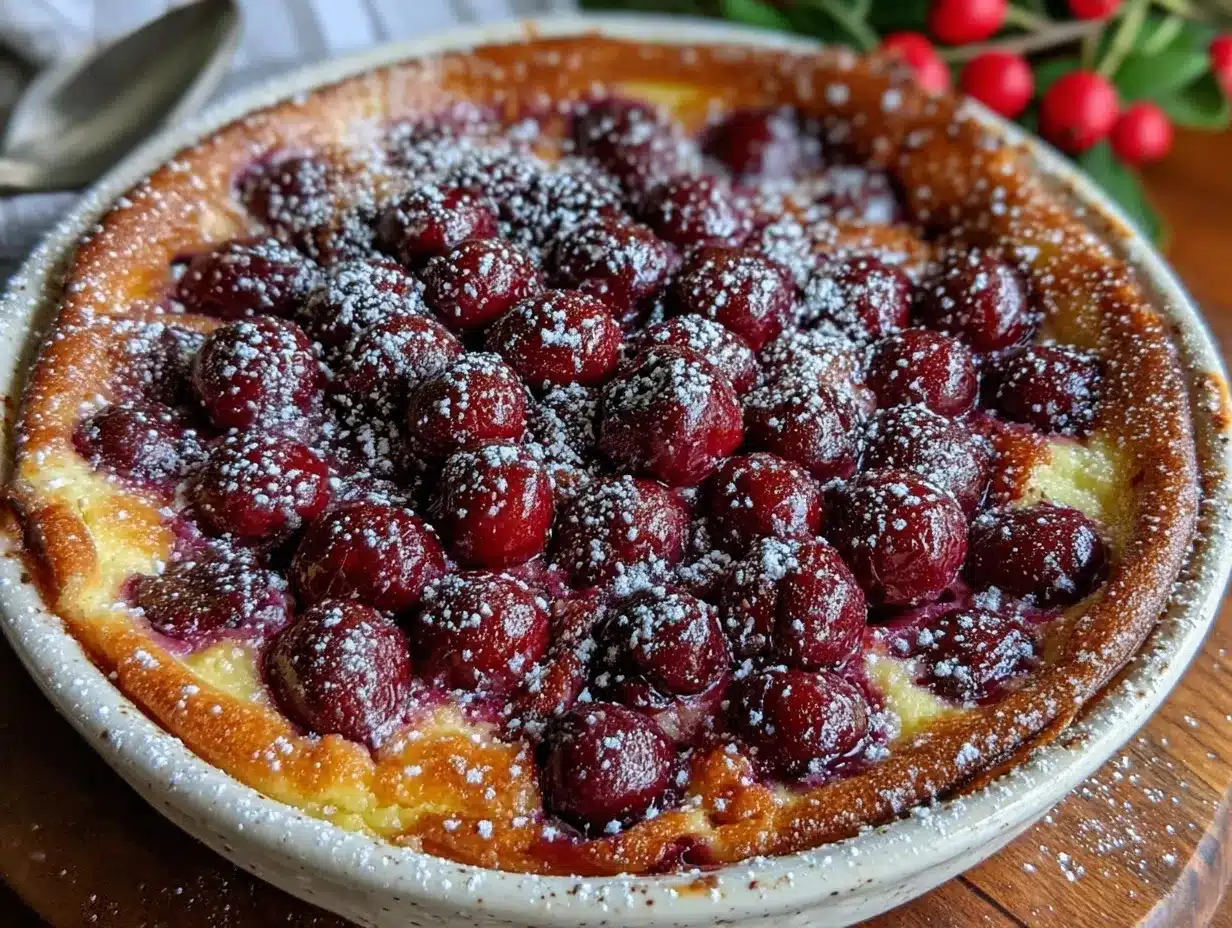 easy fresh cherry clafoutis recipe preparation steps