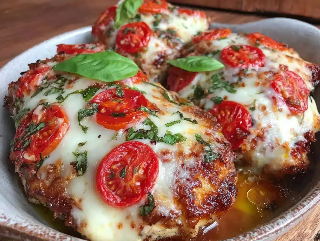 Easy Juicy Caprese Chicken Bake preparation steps