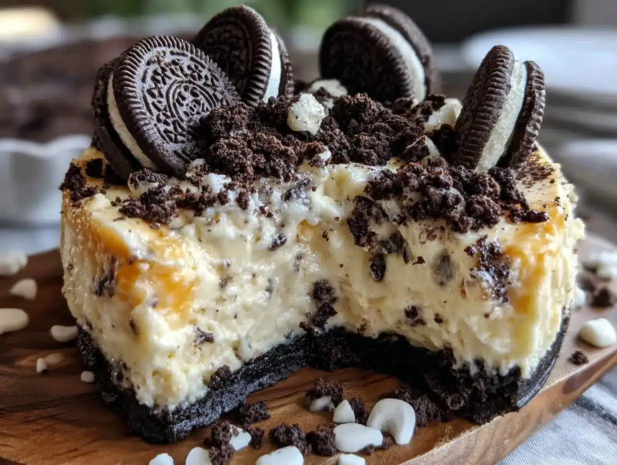 easy no bake oreo cheesecake preparation steps