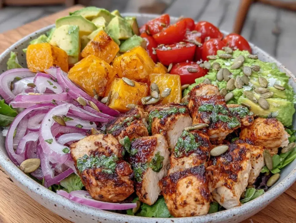 fresh avocado chicken salad - featured image