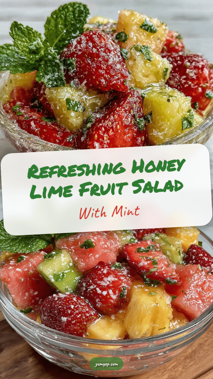 fresh honey lime fruit salad with mint recipe