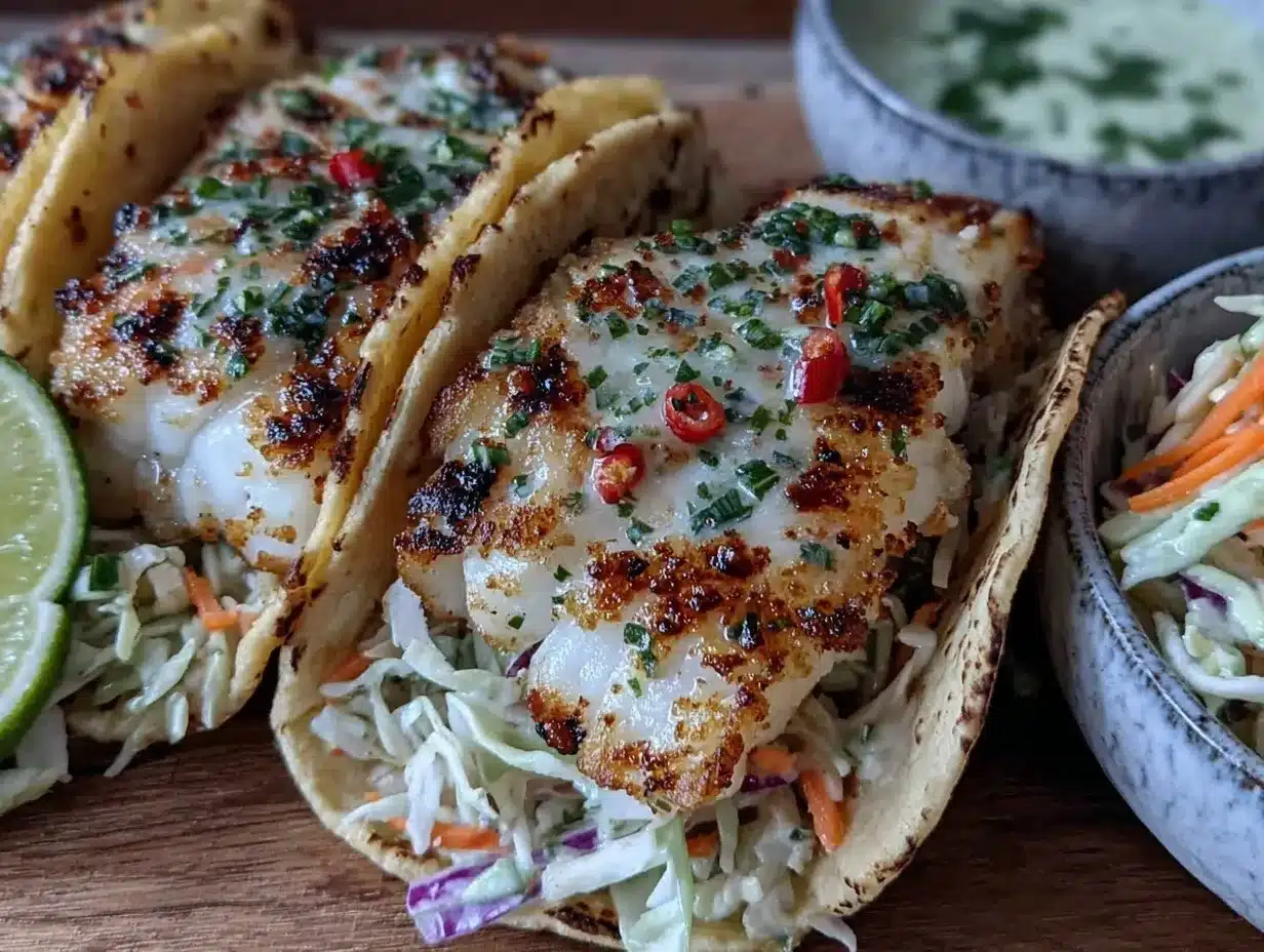 fresh lemon herb grilled fish tacos preparation steps