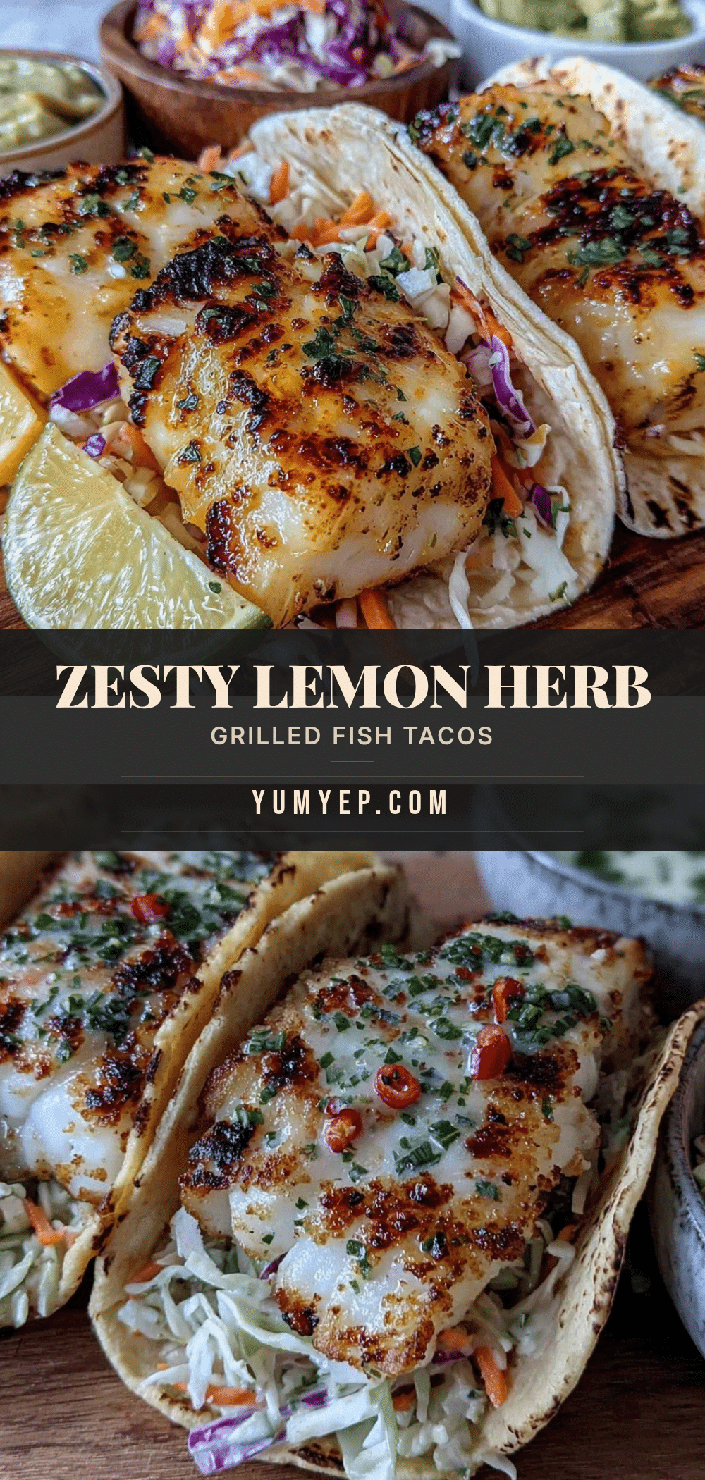 fresh lemon herb grilled fish tacos recipe