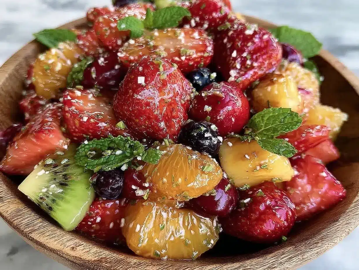 fresh rainbow fruit salad recipe preparation steps