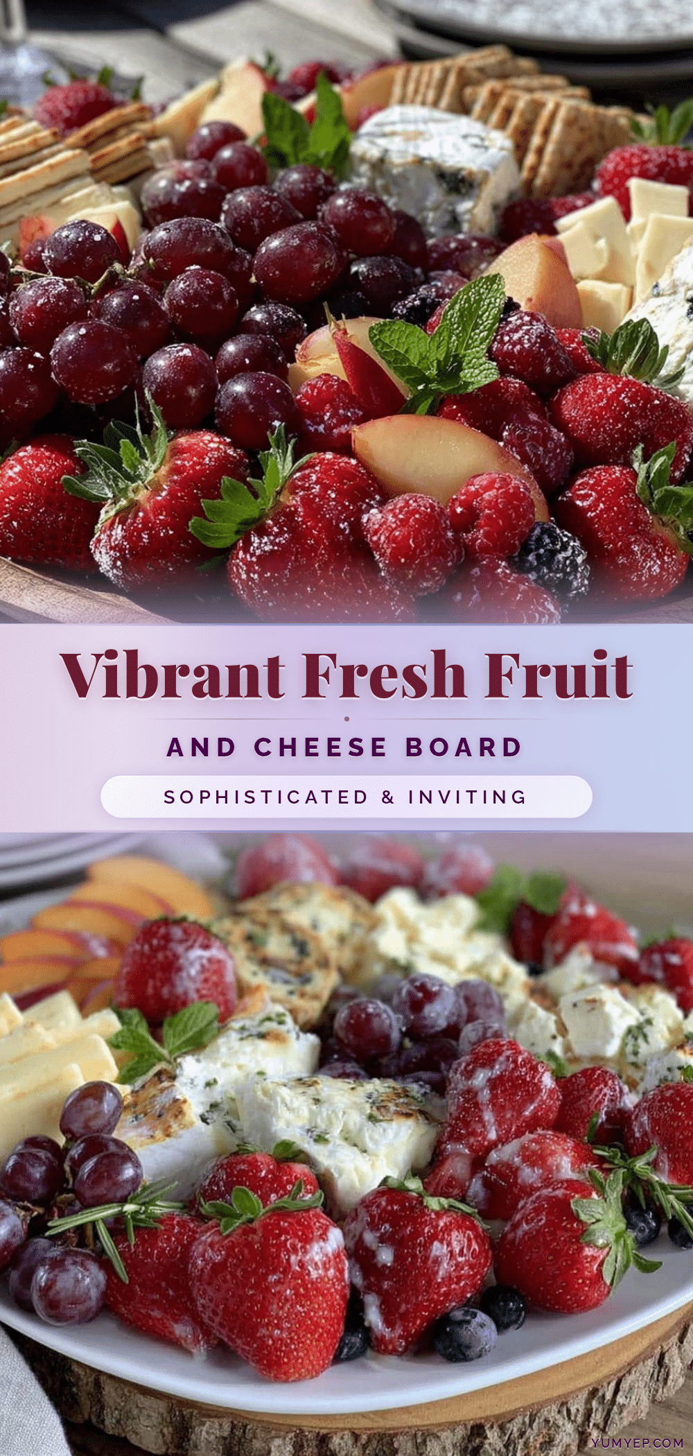 fresh vibrant fruit and cheese summer board recipe