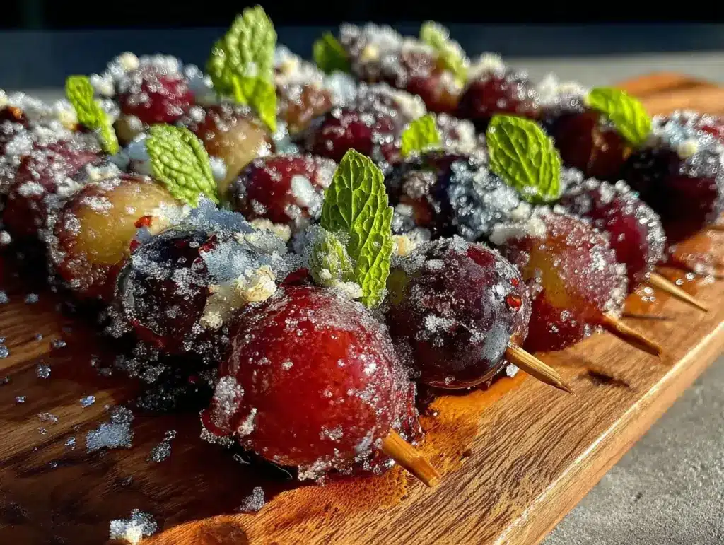 frozen grape skewers - featured image