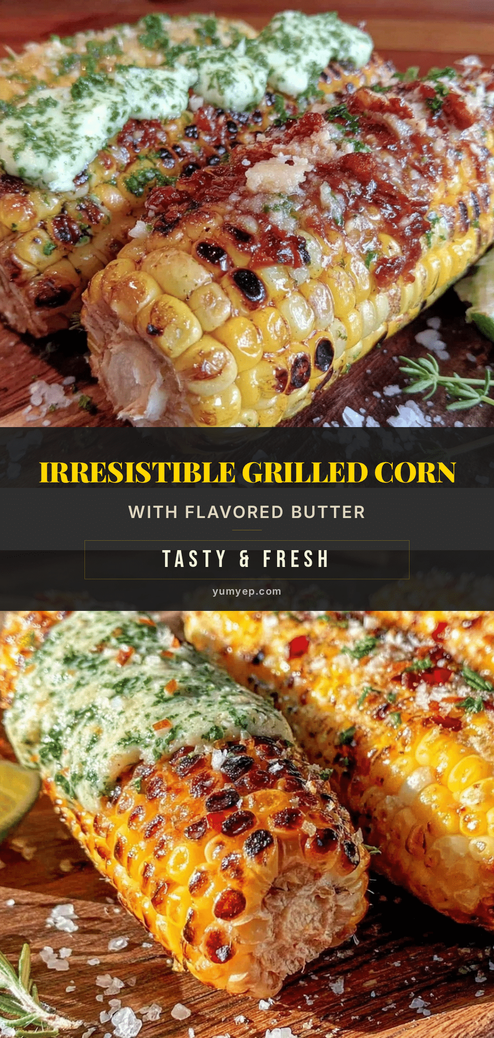 grilled corn recipe with compound butters recipe