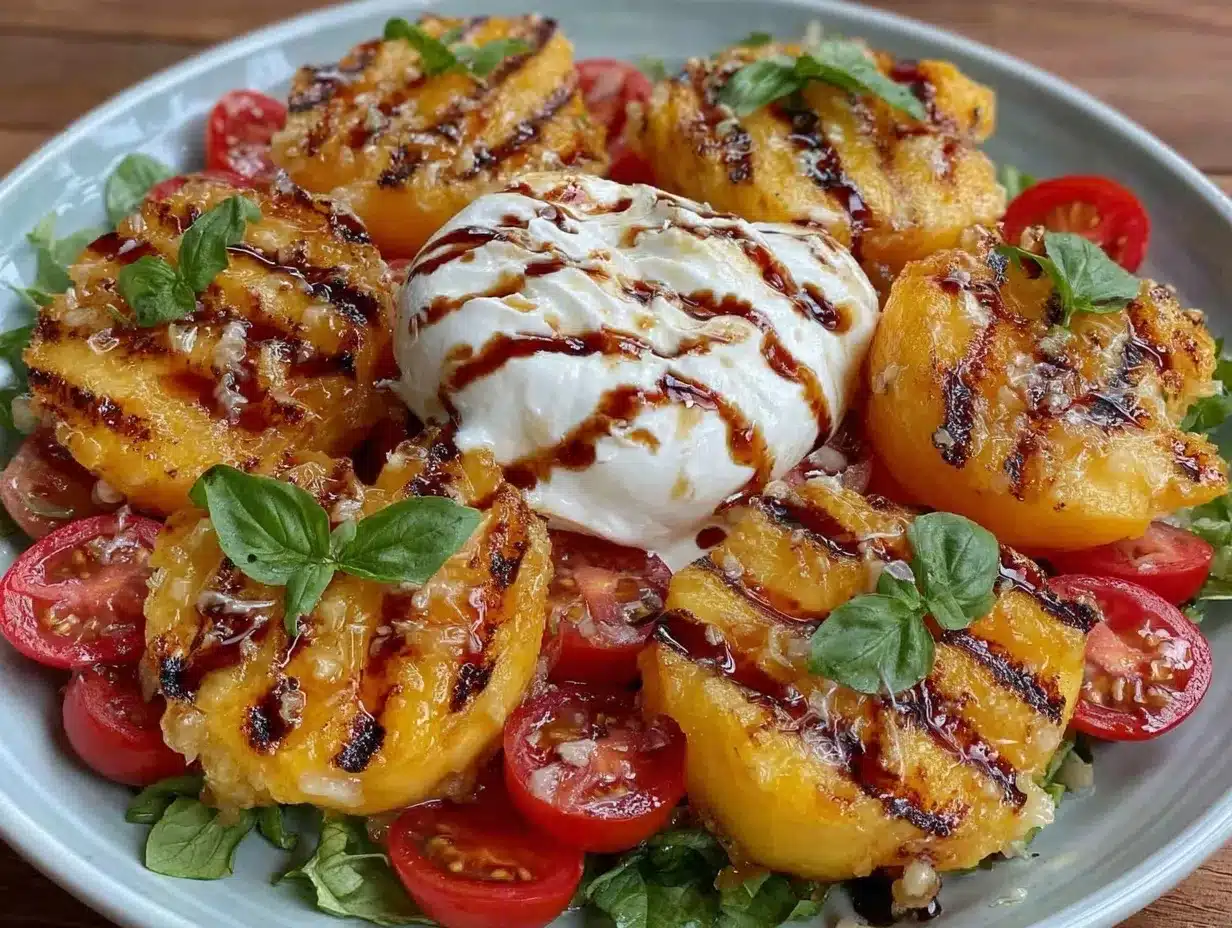 grilled peach caprese salad preparation steps