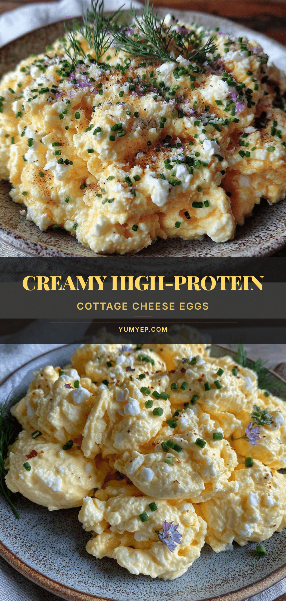 healthy high-protein cottage cheese scrambled eggs recipe