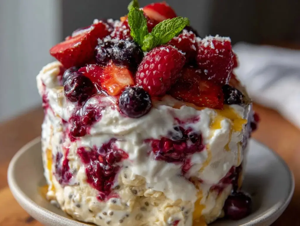 healthy protein overnight oats - featured image