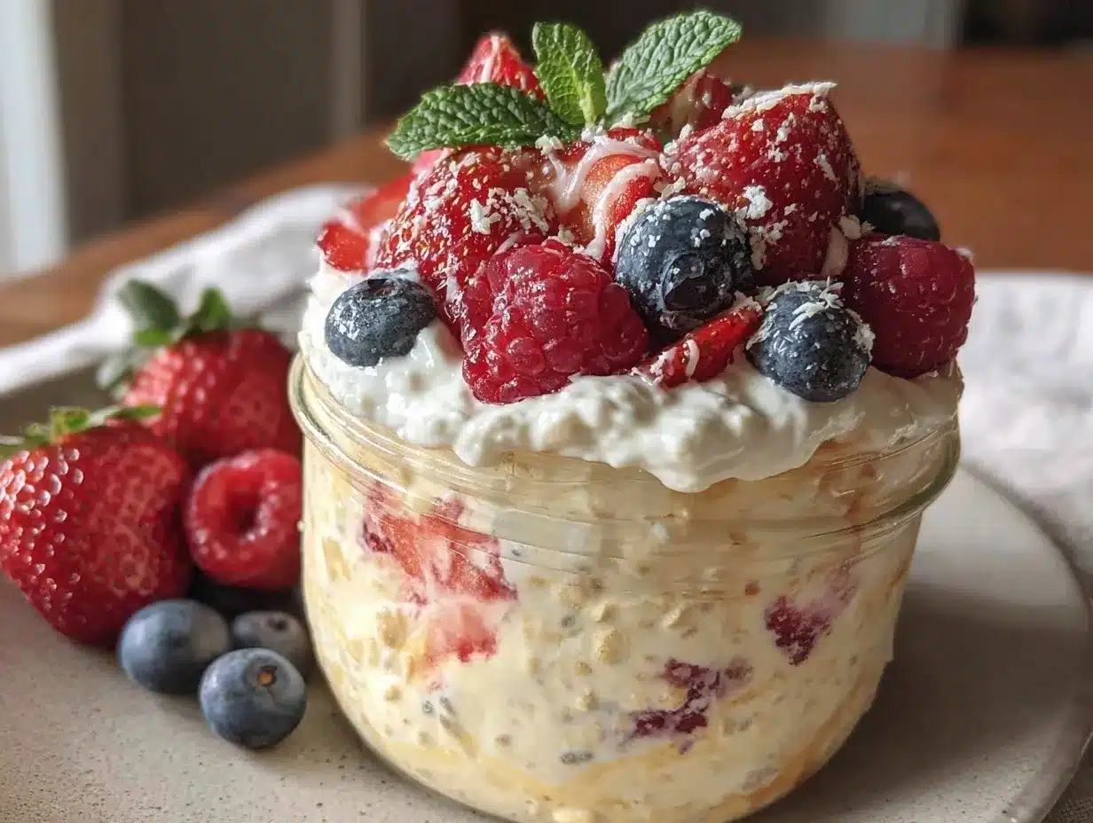 healthy protein overnight oats preparation steps