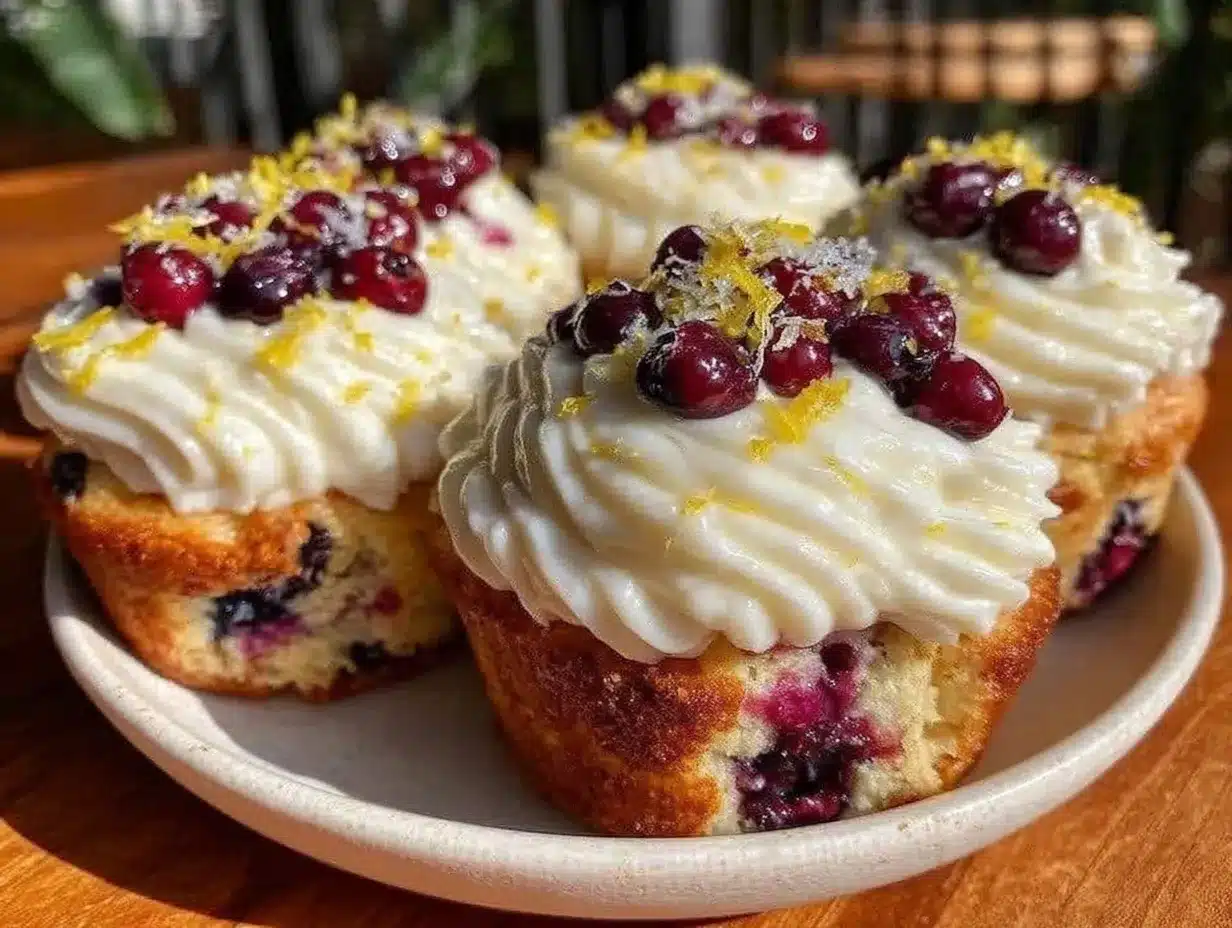 lemon blueberry cupcakes preparation steps
