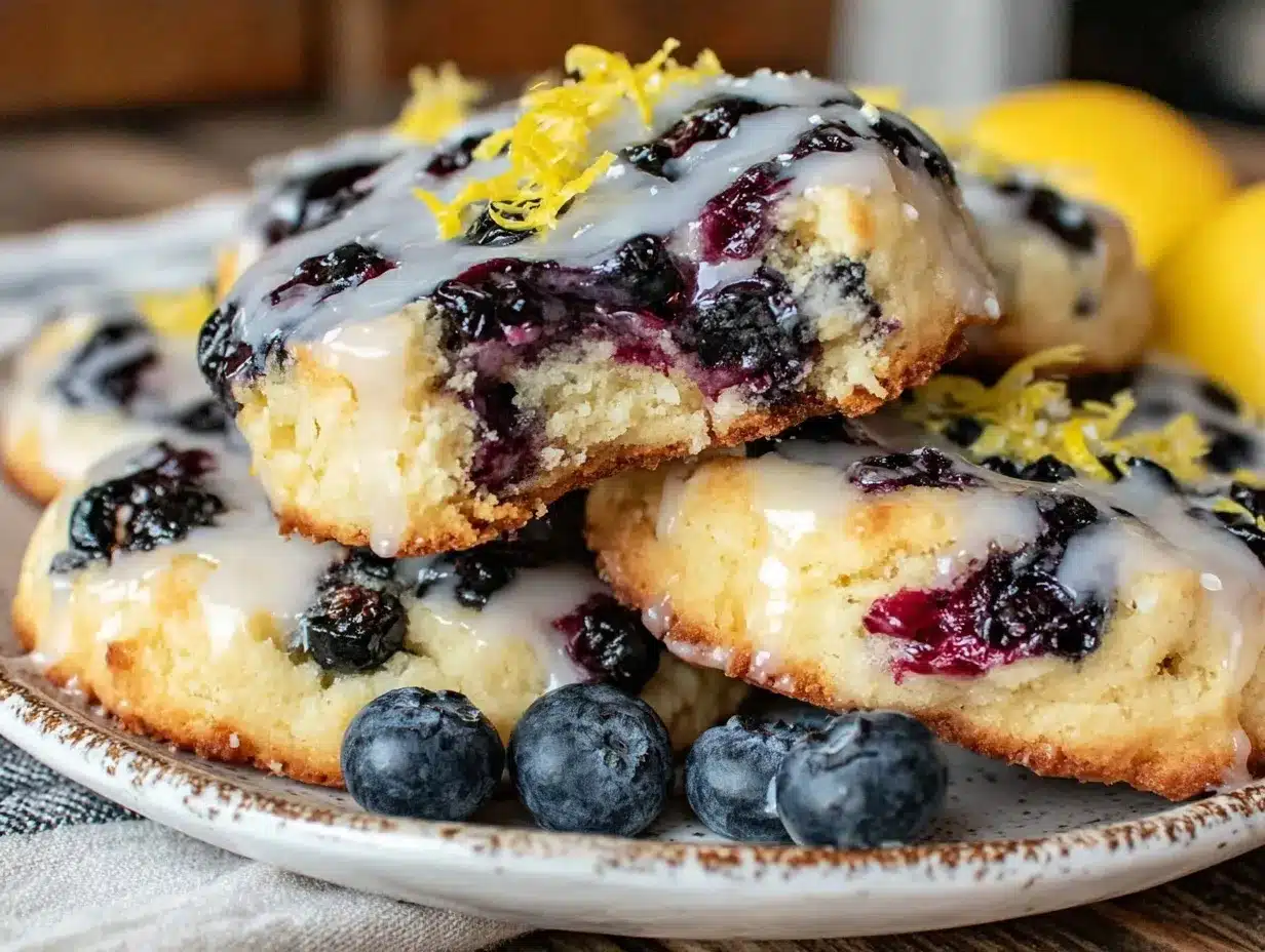 lemon blueberry sugar cookies preparation steps