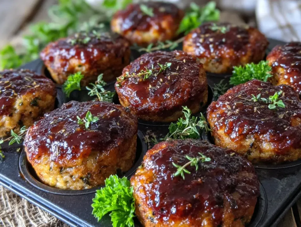 mini meatloaves in muffin tins - featured image