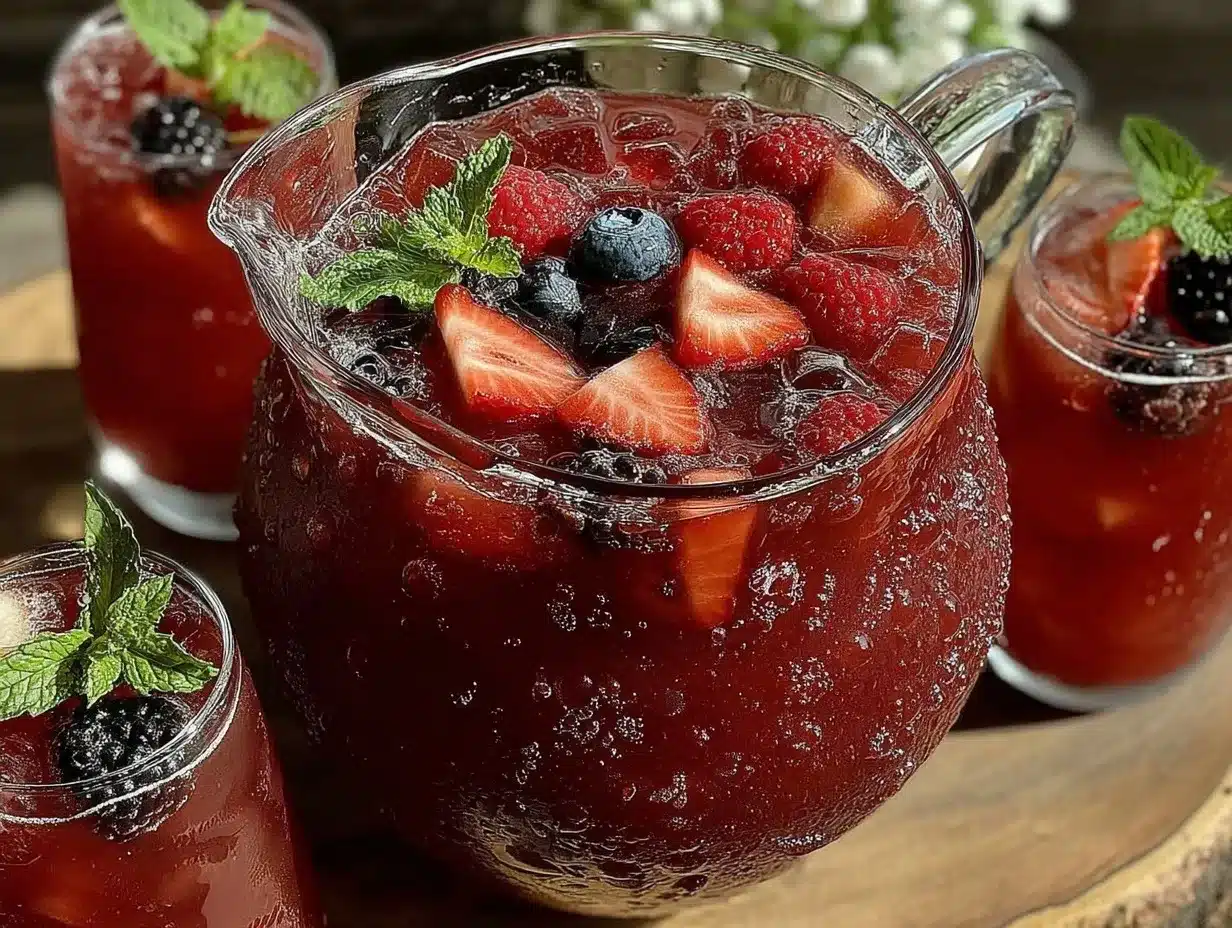 mixed berry punch preparation steps