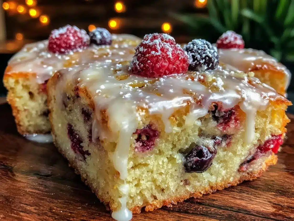 moist berry vanilla sheet cake preparation steps