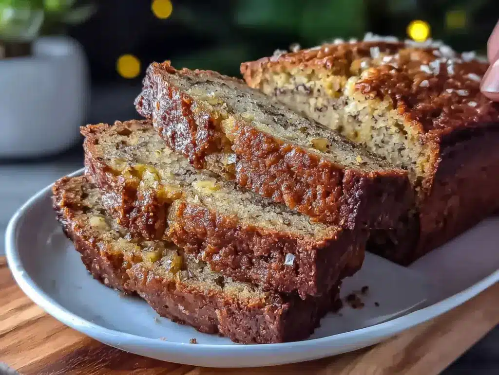 moist homemade banana bread without eggs or dairy - featured image