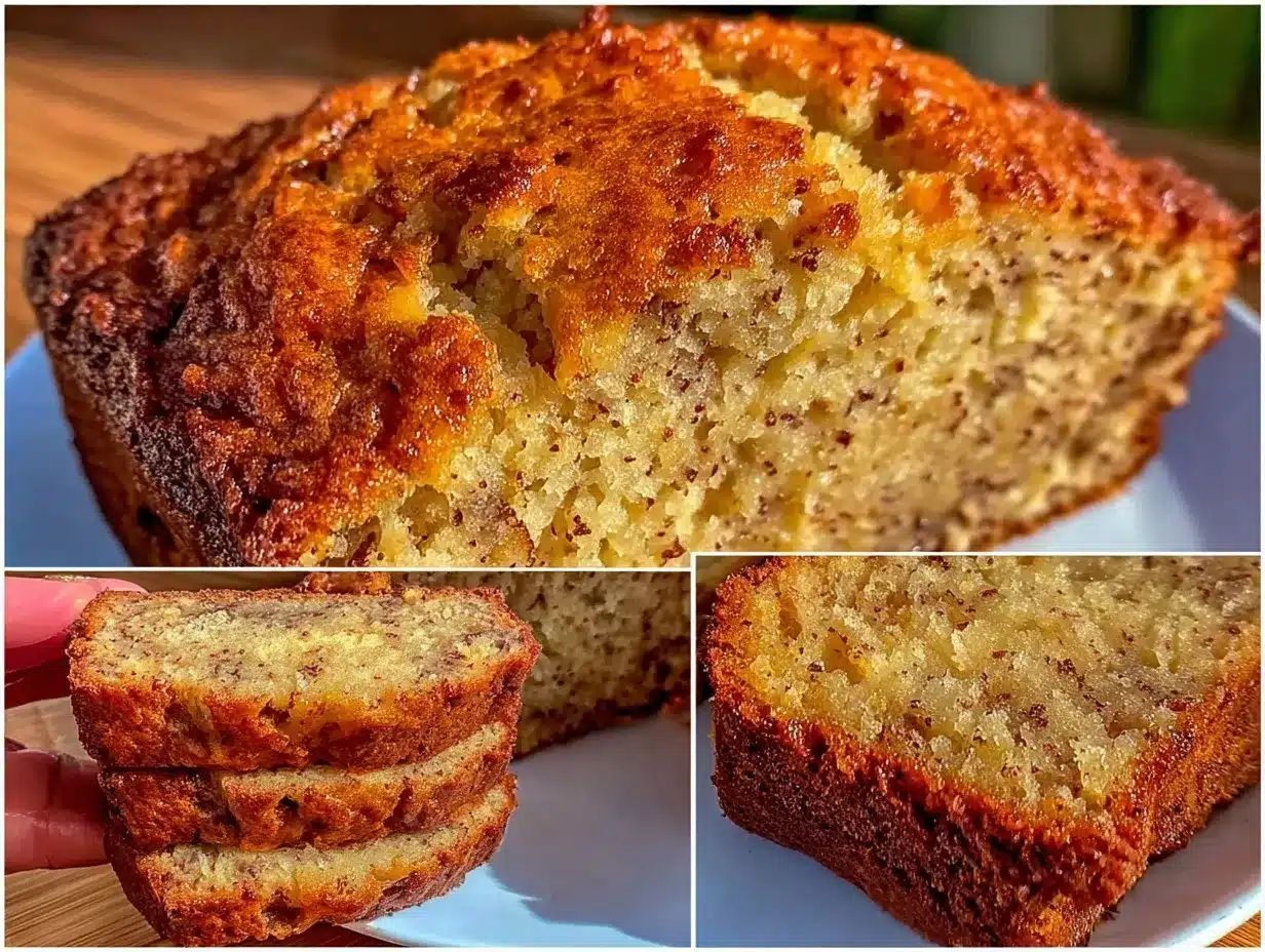 moist homemade banana bread without eggs or dairy preparation steps
