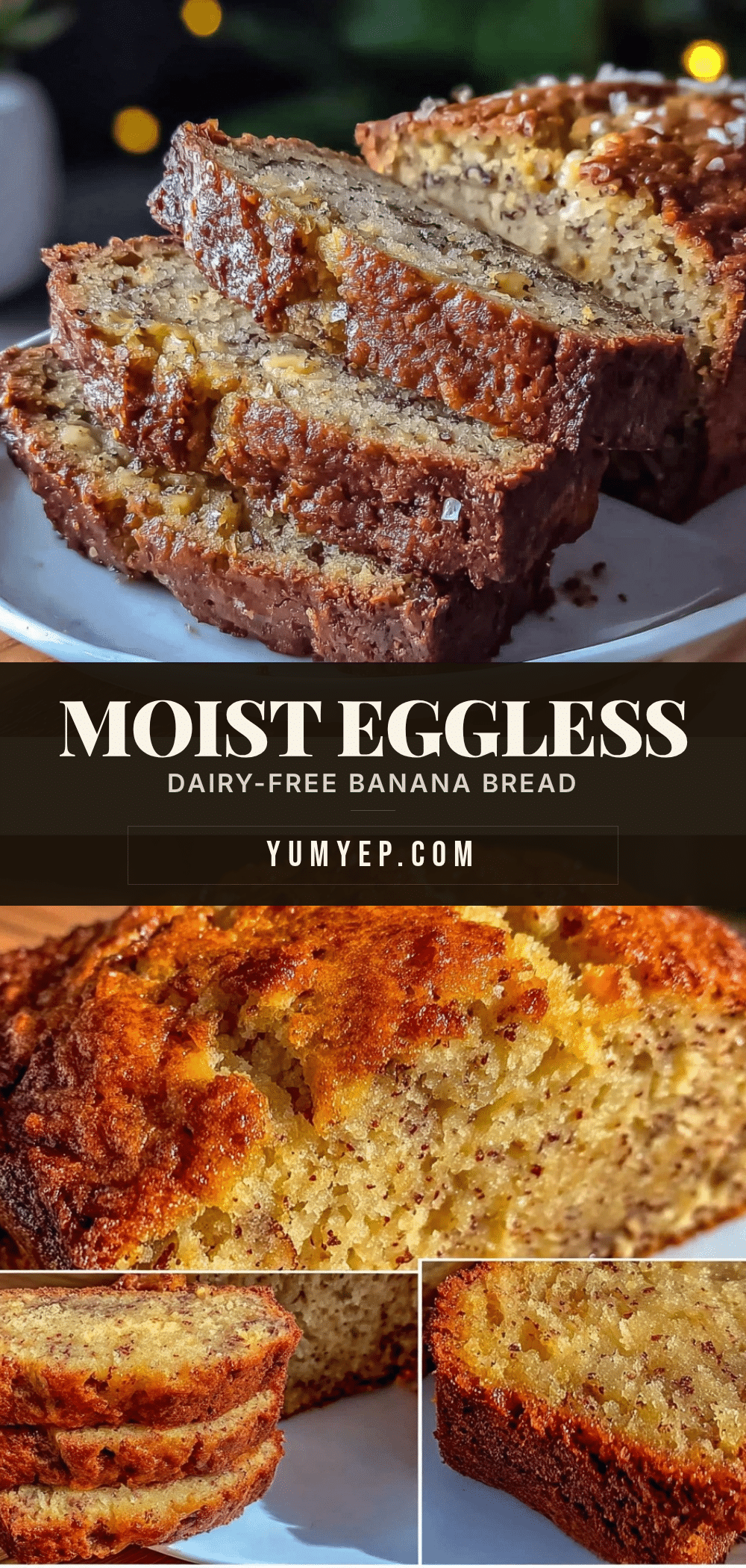 moist homemade banana bread without eggs or dairy recipe