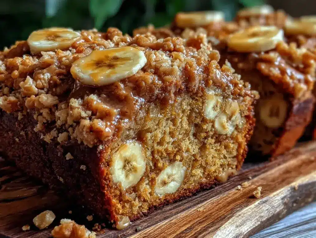 peanut butter banana bread - featured image