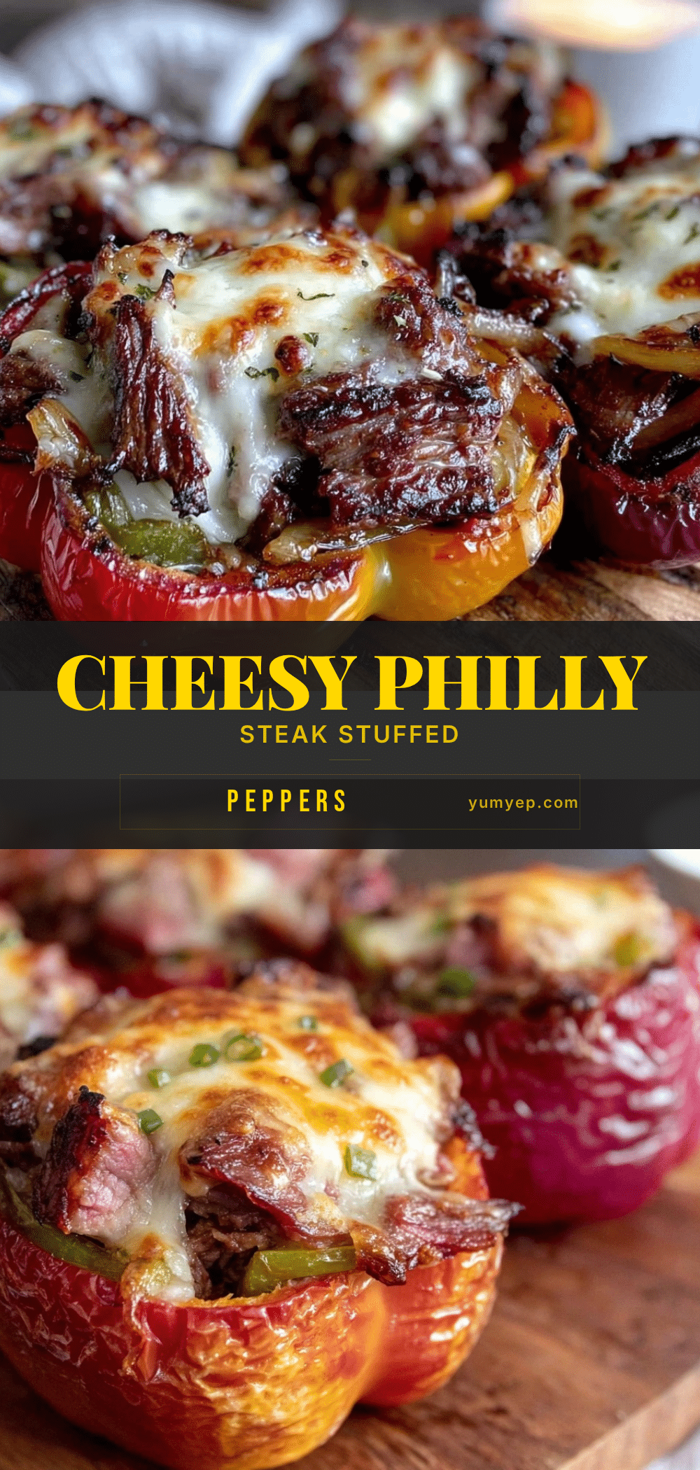 Philly cheesesteak stuffed peppers recipe