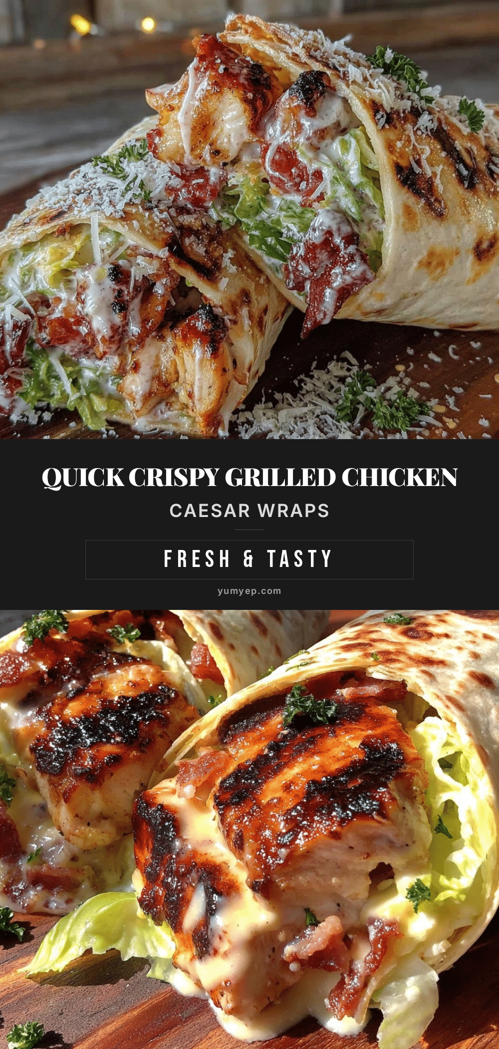 quick crispy grilled chicken caesar wraps recipe