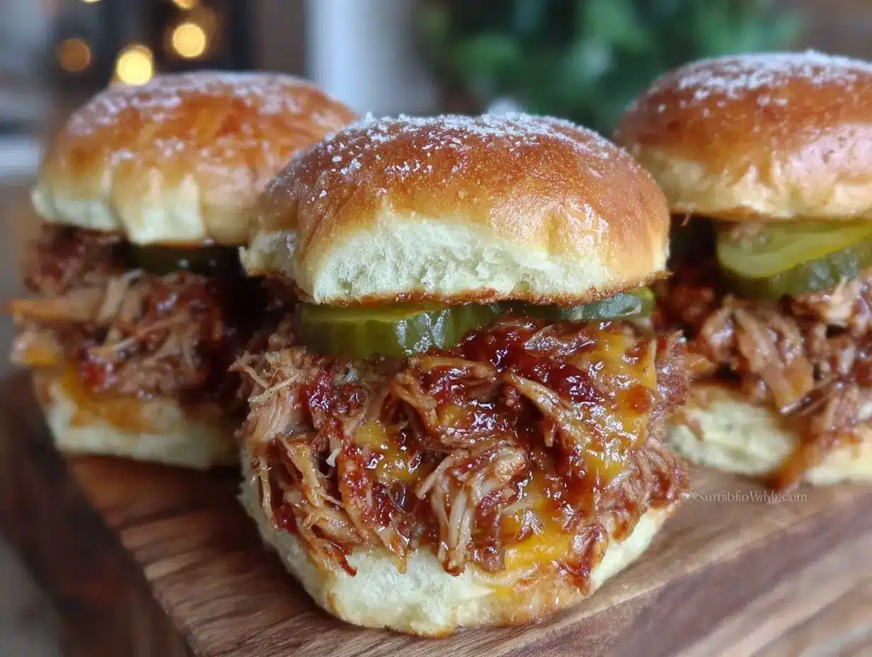 slow cooker pulled pork sliders preparation steps