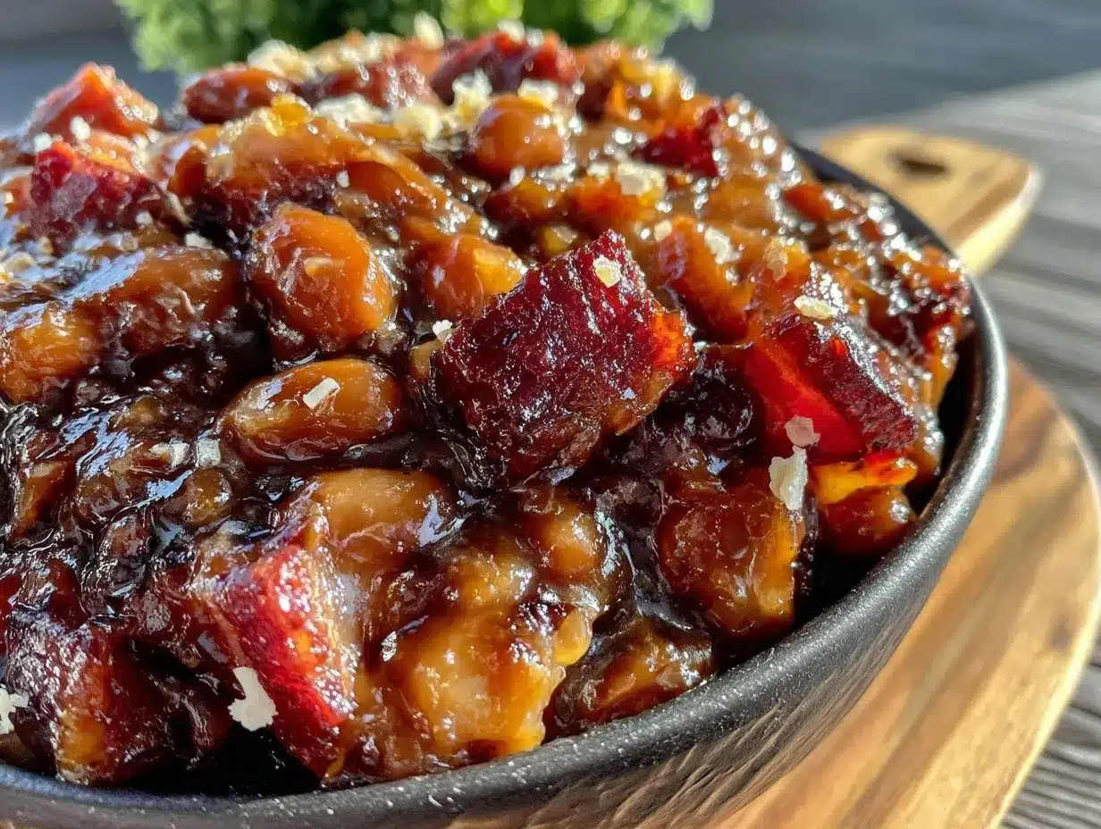 southern-style baked beans with bacon preparation steps