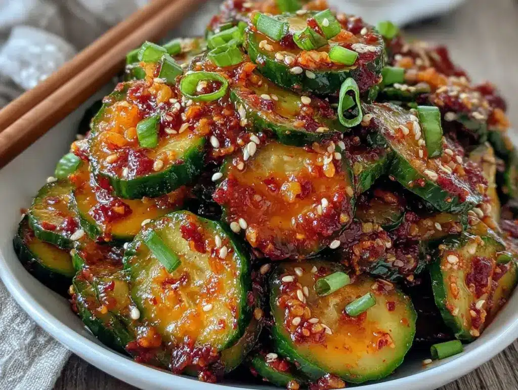 spicy korean cucumber salad - featured image