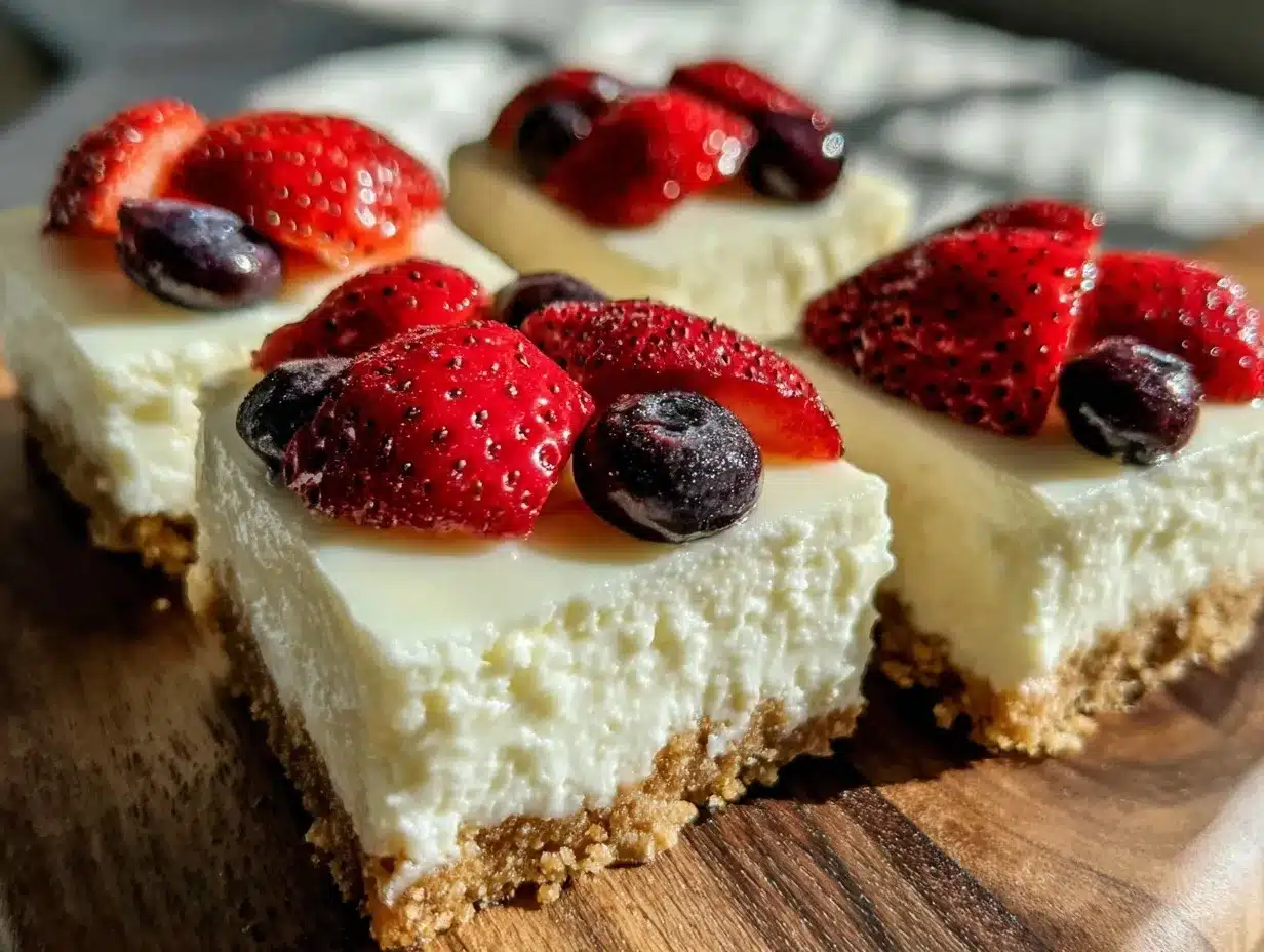 star-spangled cheesecake bars preparation steps