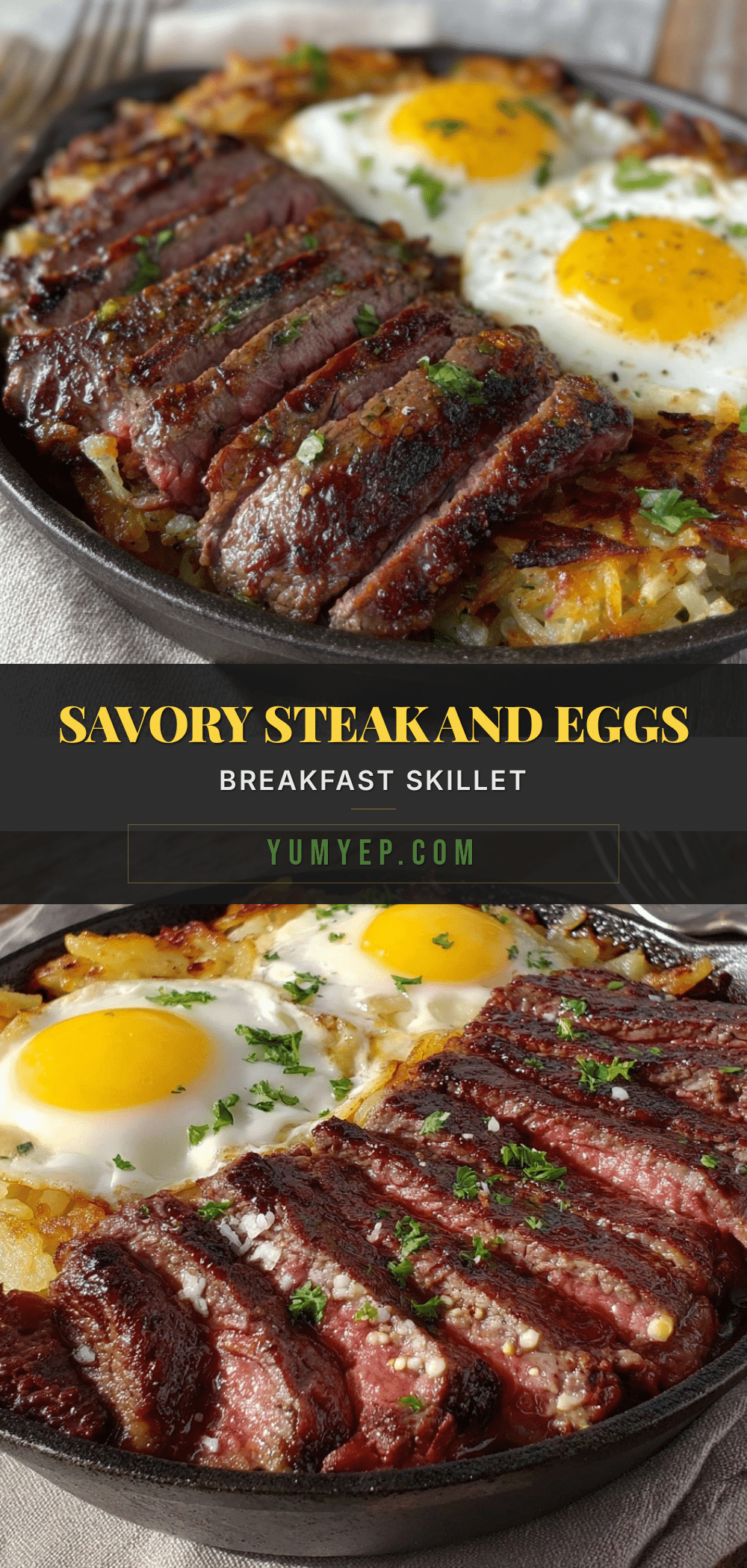 steak and eggs breakfast skillet recipe