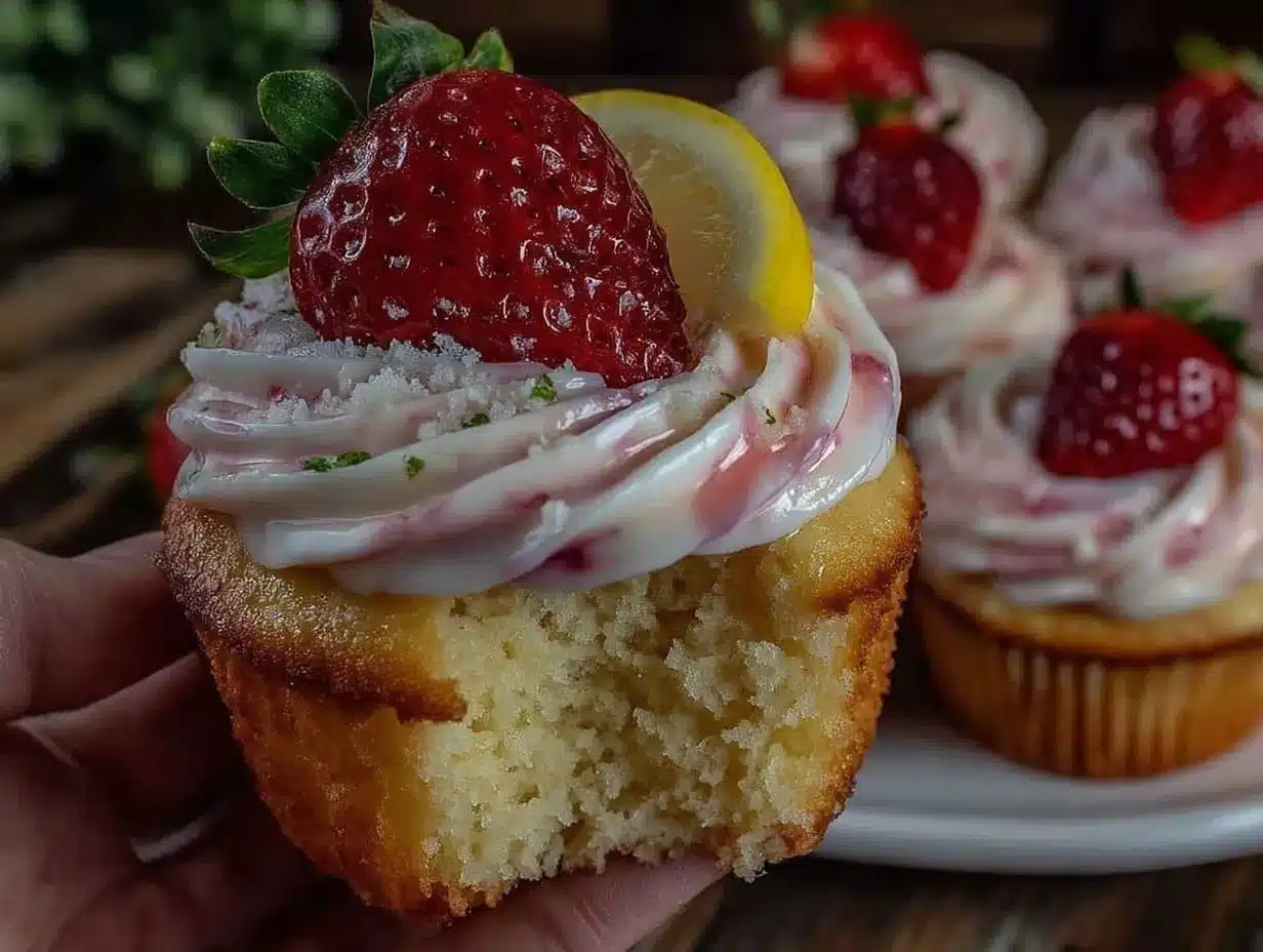 strawberry lemonade cupcakes preparation steps