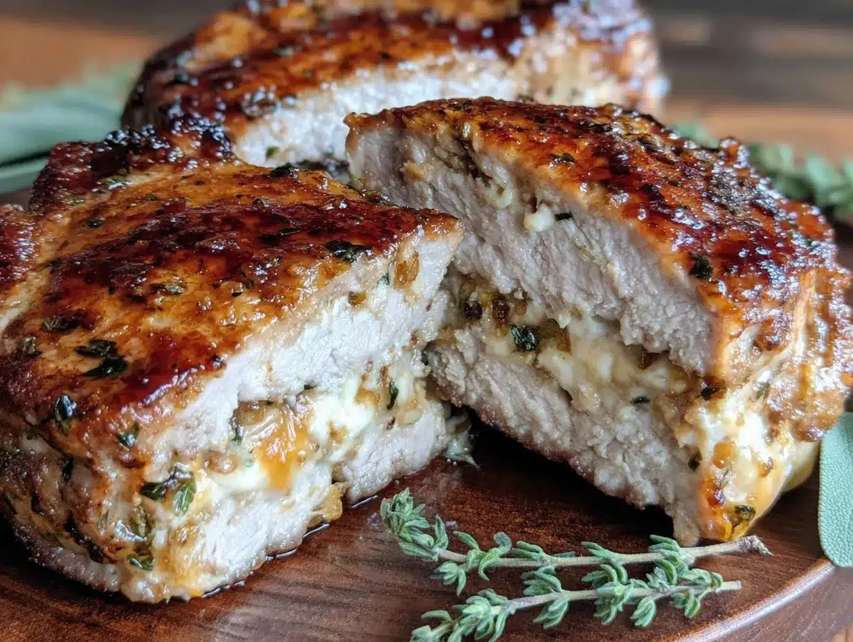 stuffed pork chops with apple and sage dressing preparation steps