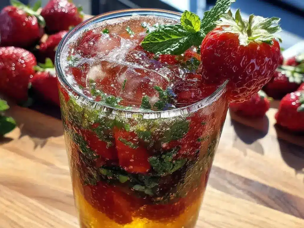 virgin strawberry mojito - featured image