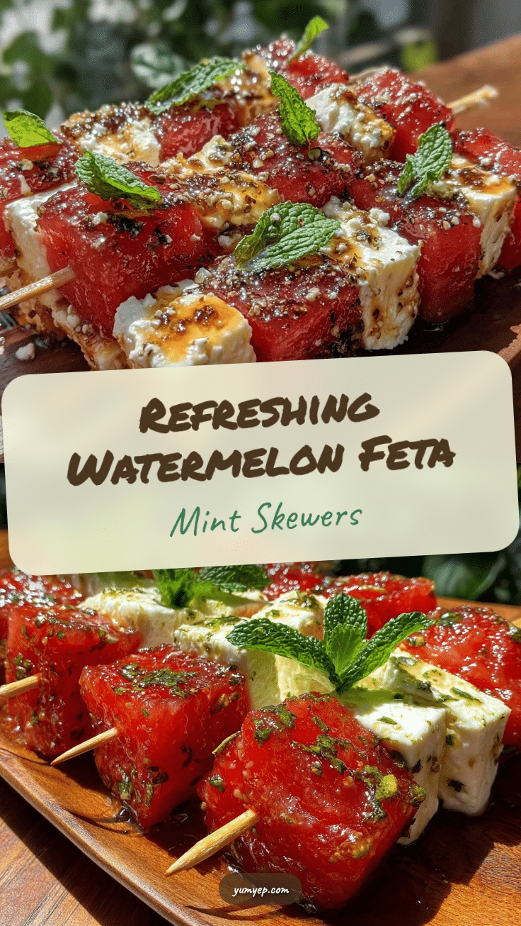 watermelon feta mint skewers recipe