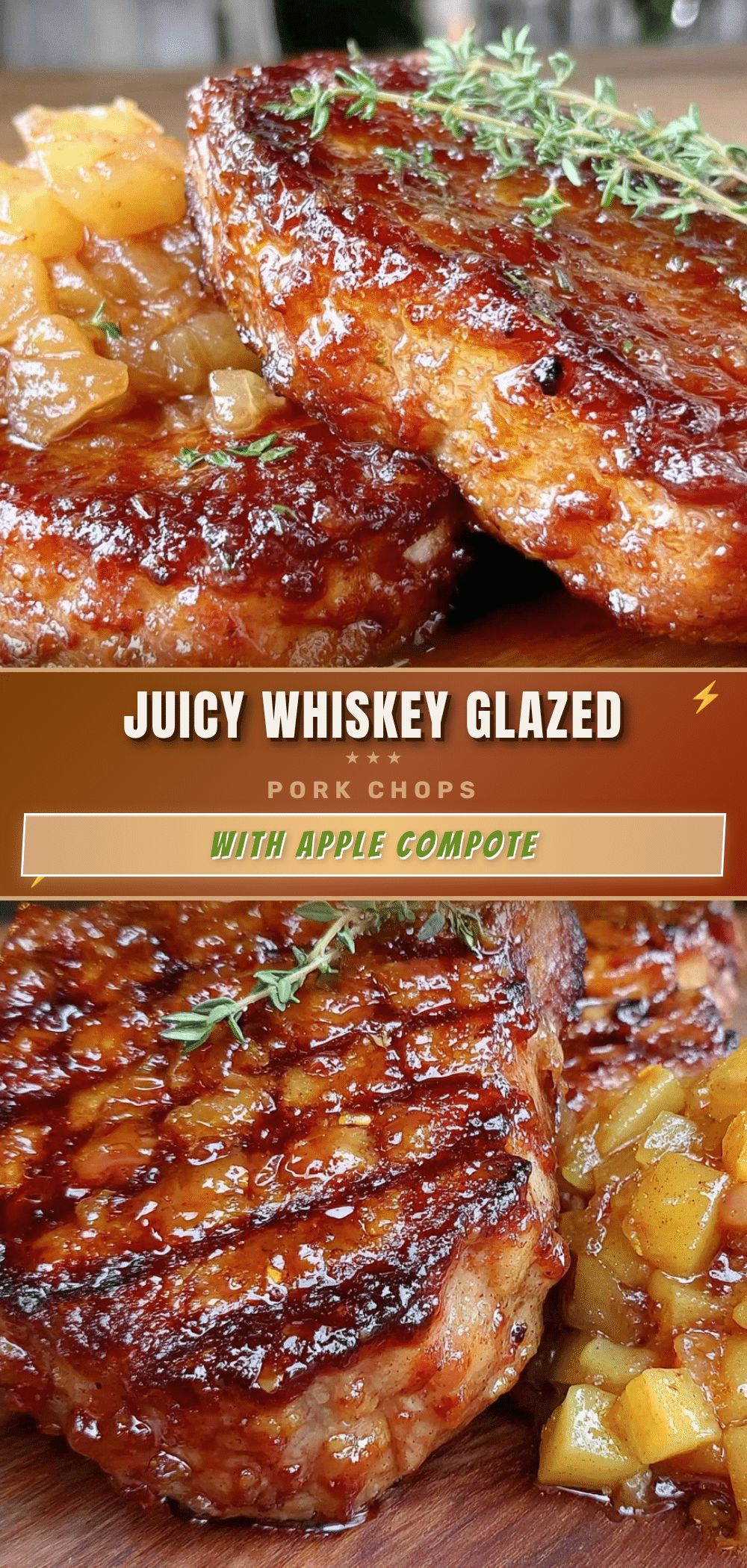 whiskey glazed pork chops recipe