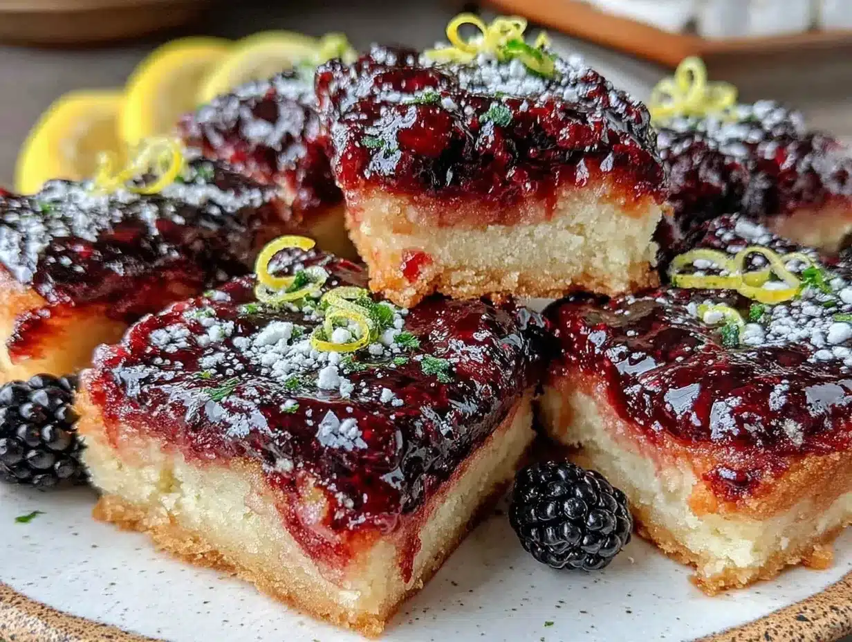 Black Raspberry Lemon Bars preparation steps