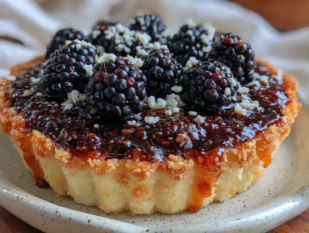 black raspberry vanilla bean tart - featured image