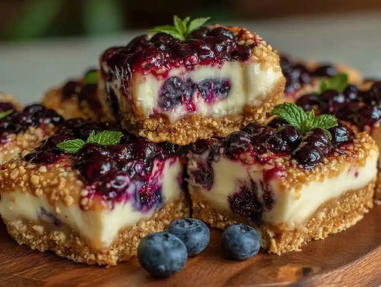 blueberry cheesecake bars preparation steps